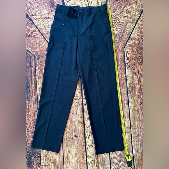 Zara Basic Collection Pants Womens Navy Blue Flat Front Cuffed Hem Trousers - Picture 13 of 15